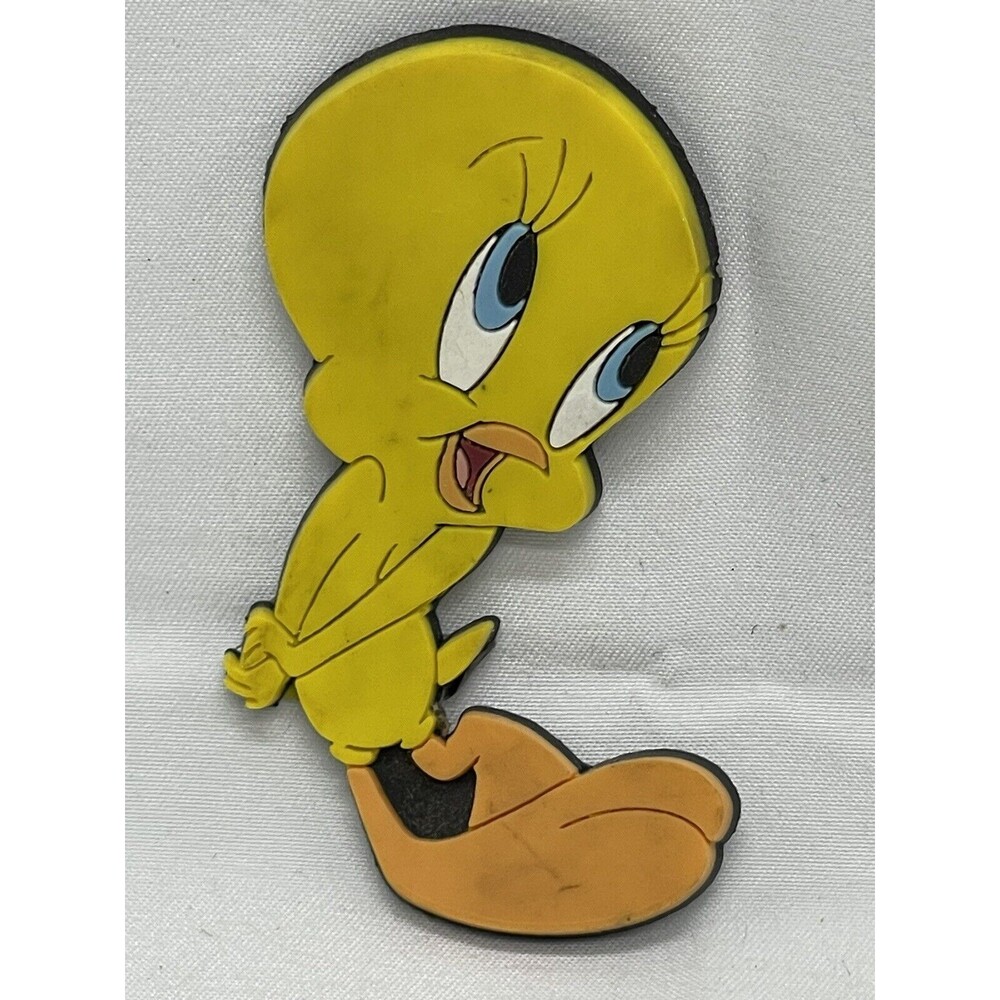 VTG TWEETY BIRD Warner Brothers LOONEY TUNES Magnet Rubber Applause vinyl